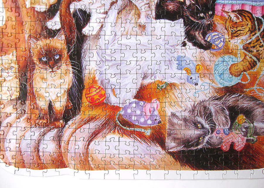Пазлы котята собранные. Step Puzzle 1049 кошка. Интерьерные пазлы с кошками. Пазл кот 1049 деталей. Стеклянный пазл кошачий.